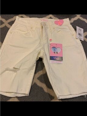 Girls size 8 yellow denim shorts NWT